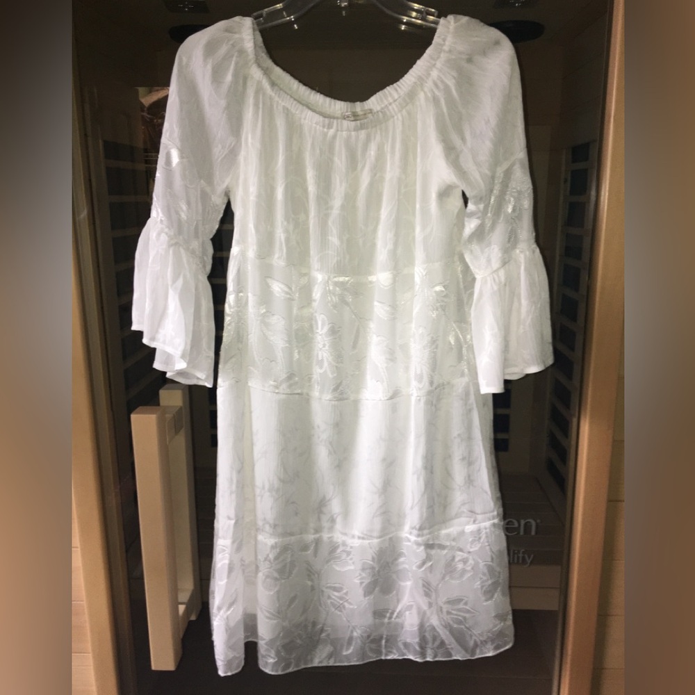 Cato NEW WITH TAGS! white shimmer dress size XS